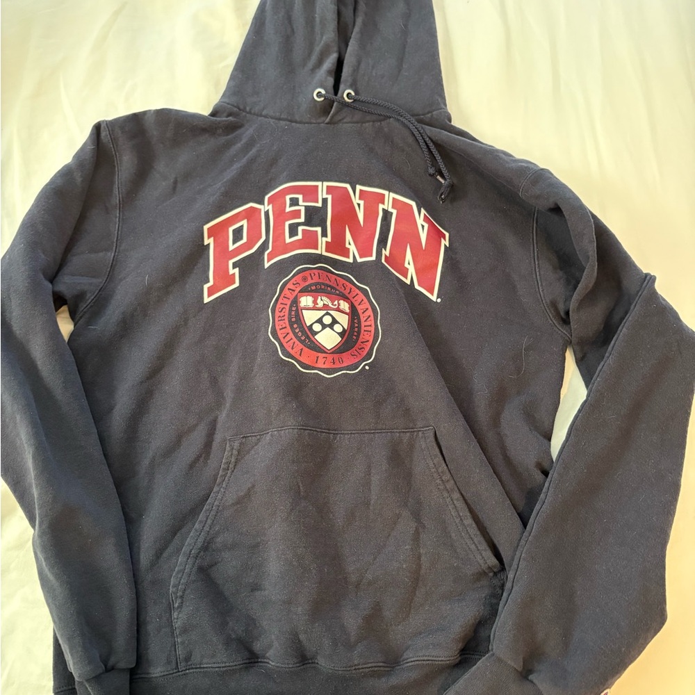 Nike Navy Crewneck Hoodie with Red Penn Graphic